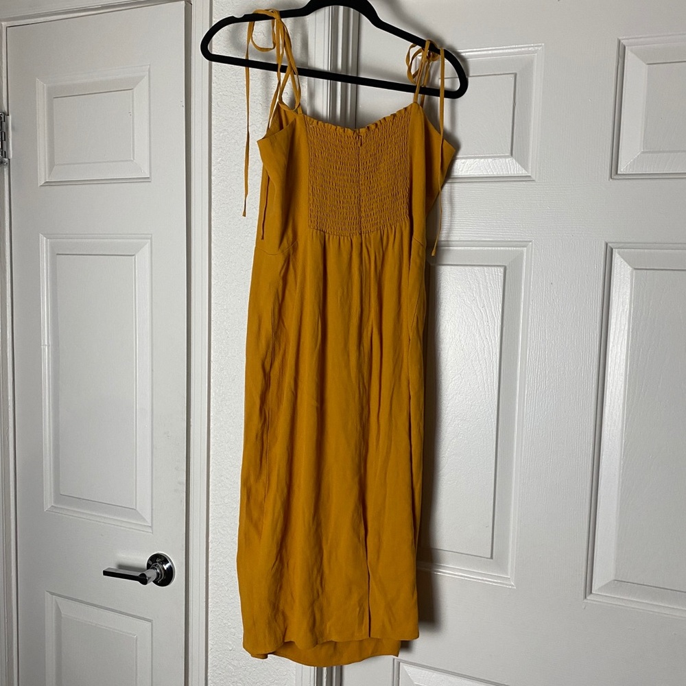 Reformation Orange Tie-Strap Midi Dress - Picture 6 of 8
